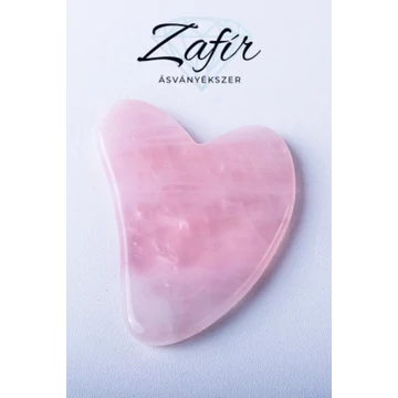 Rózsakvarc Gua Sha masszírozókő 