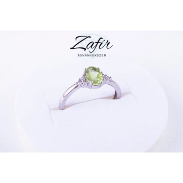 Olivin ásvány gyűrű (Peridot)