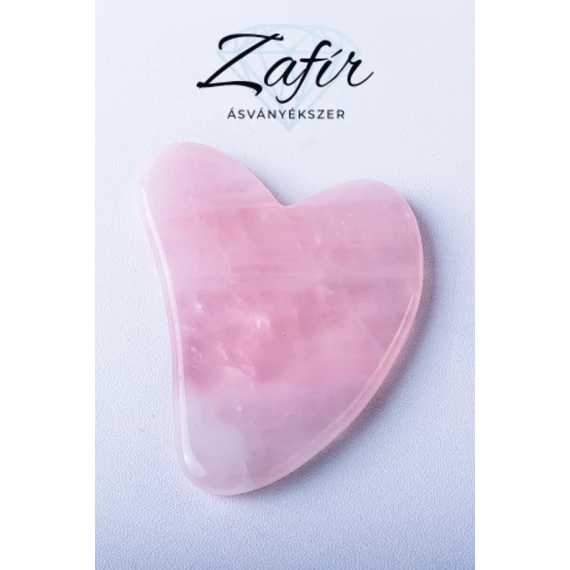 Rózsakvarc Gua Sha masszírozókő 